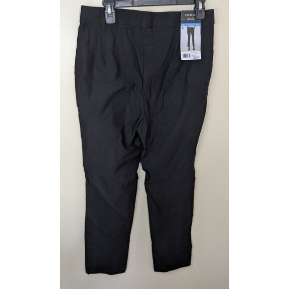 Rafaella Pant Women's Black Pull On Elastic Waist Straight Leg Ankle Size 10 - Picture 3 of 10